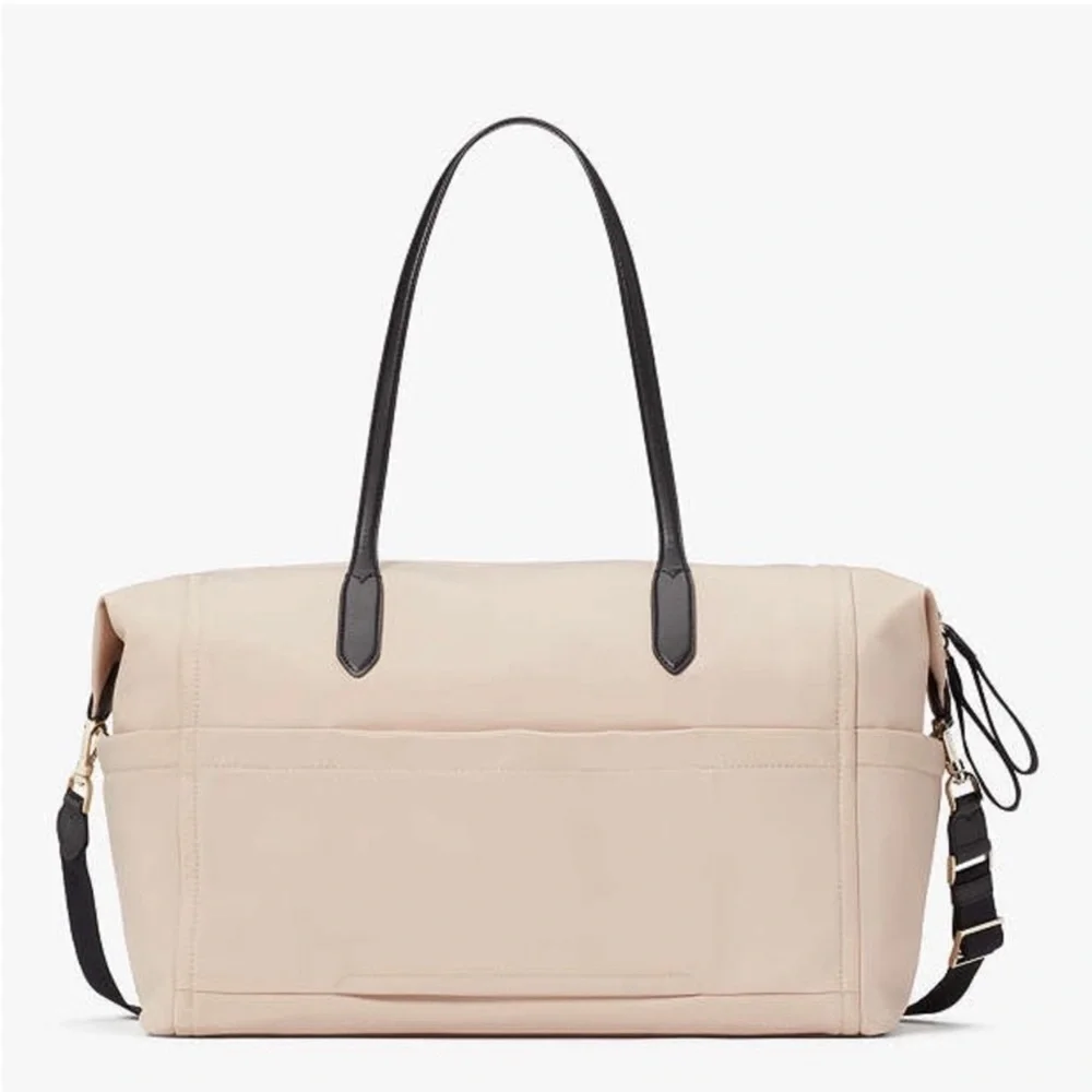 Kate Spade Chelsea Nylon Weekender Travel Tote Bag , Warm Beige NWT - Picture 6 of 8